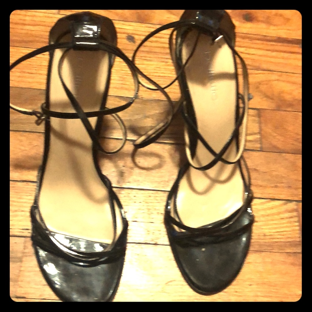 Black Patent Leather...Strappy Sandles